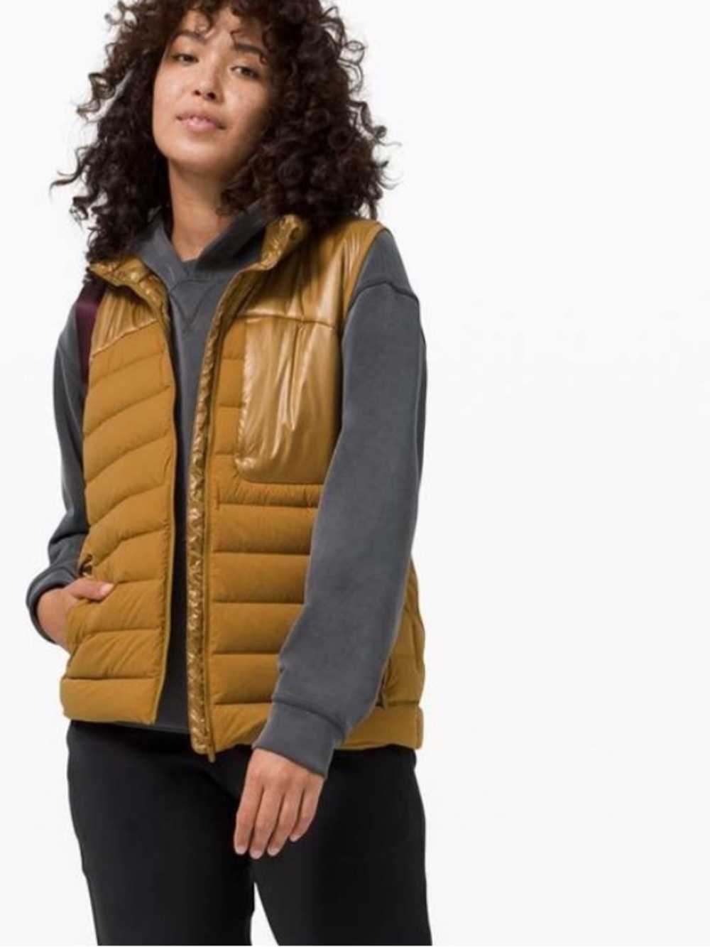 LULULEMON NAVIGATION DOWN VEST 8 gold spiced bronze